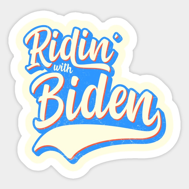 Ridin' With Biden Sticker by tommartinart